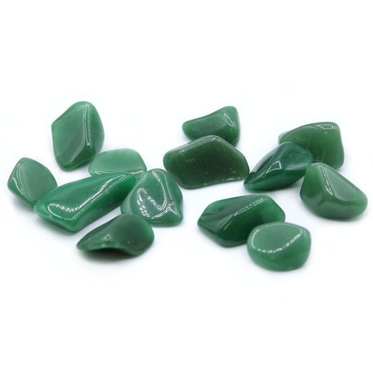 24 x Quartz Green Tumble Stones - Large
