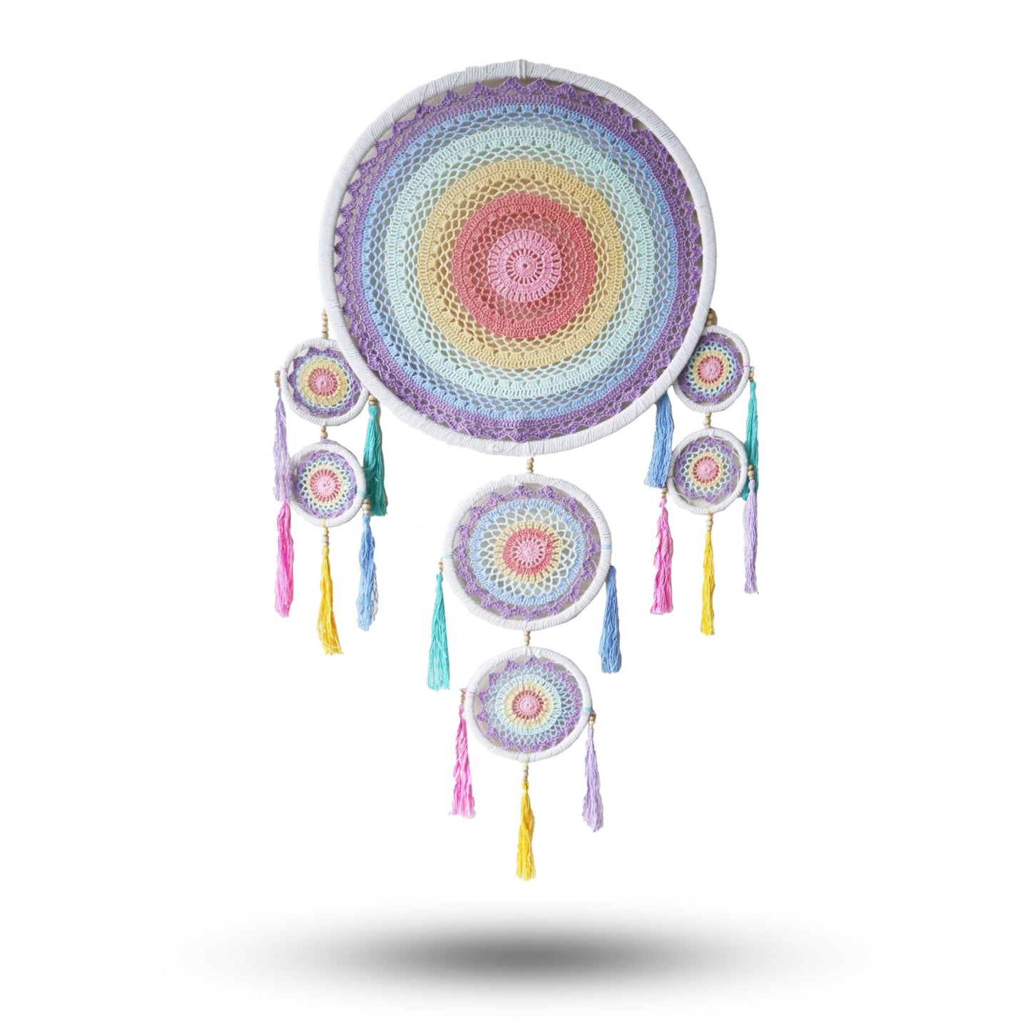 Large Dreamcatcher - Pastel Rainbow